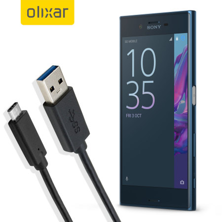 Vergadering Dwang Genealogie Olixar USB-C Sony Xperia X Compact Charging Cable - Black 1m