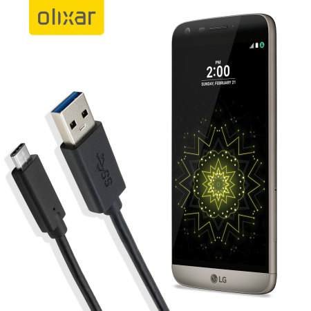 Olixar USB-C LG G5 Charging Cable - Black 1m