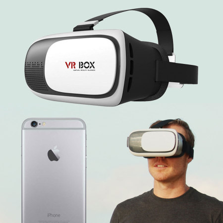 VR BOX Virtual Reality iPhone 6S / 6 Headset - Vit / Svart
