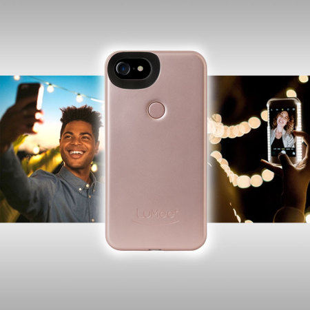 Zwei LuMee iPhone 7 / 6 S / 6 Selfie Light Case – Rosen-Gold