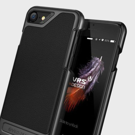 VRS Design Simpli Mod Leather-Style iPhone 8 / 7 Case - Black