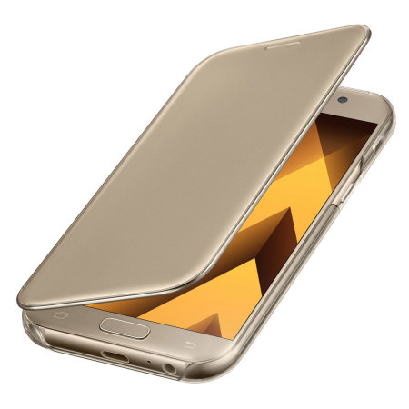 Official Samsung Galaxy A5 2017 Clear View Cover Case - Gold