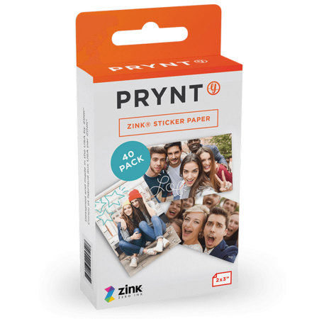 Prynt ZINK Instant Photo Sticker Paper Replacement - 40 Sheets