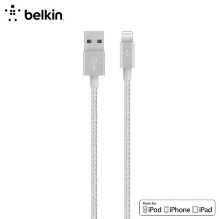 Belkin MIXIT UP MFi Metallic Braided Lightning to USB Cable - Silver
