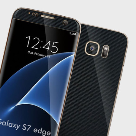 Easyskinz Samsung Galaxy S7 Edge Carbon Fibre Skin - Black