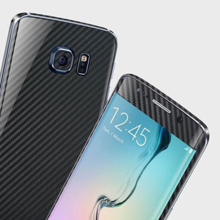 Easyskinz Samsung Galaxy S6 Edge 3D Textured Carbon Fibre Skin - Black