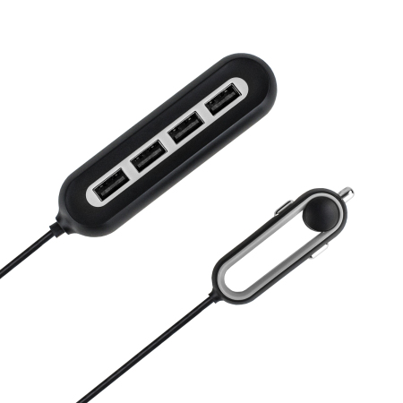 KSIX 4x USB 9.6A Car Charger - Black
