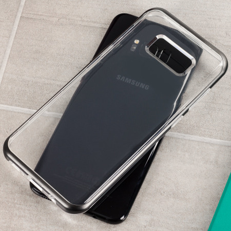 VRS Design Crystal Bumper Samsung Galaxy S8 Case - Steel Silver