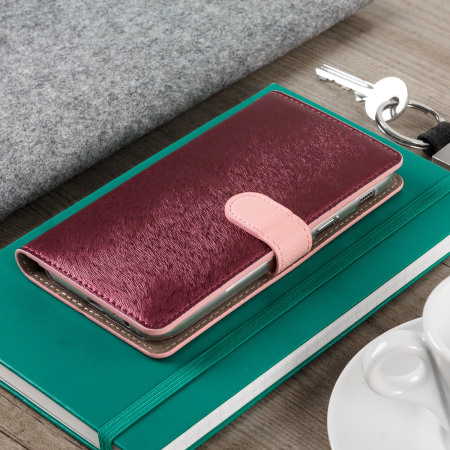 Hansmare Calf Samsung Galaxy A5 2017 Wallet Case - Roze