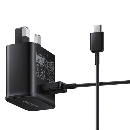 Official Samsung Adaptive Fast Charger & USB-C Cable - Black