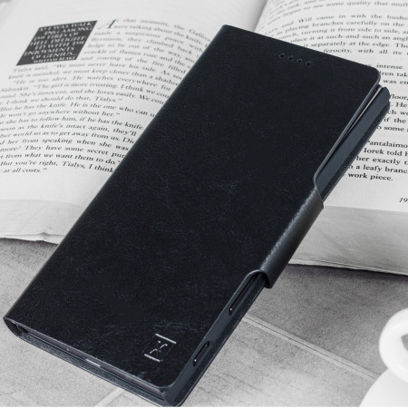 Olixar Leather-Style Galaxy J3 2017 Wallet Case - Black - US Version