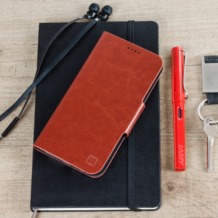 Olixar Leather-Style Samsung Galaxy A5 2017 Plånboksfodral - Brun