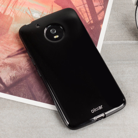 Olixar FlexiShield Motorola Moto G5 Gel Hülle in Tiefes Schwarz