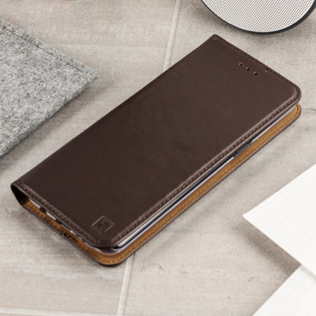 Olixar Leather Samsung Galaxy S8 Plus Executive Plånboksfodral - Brun