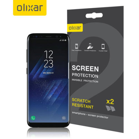 Olixar Samsung Galaxy S8 Screen Protector 2-in-1 Pack