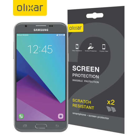 Olixar Samsung Galaxy J3 2017 Displayfolie 2-in-1 verpakking