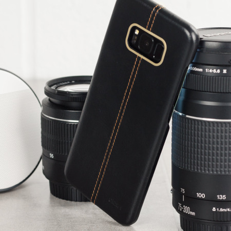 Coque Samsung Galaxy S8 Olixar en cuir véritable – Noire
