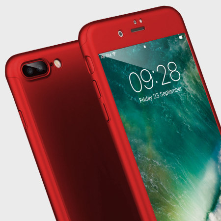 Olixar XTrio Full Cover iPhone 7 Plus Case - Red