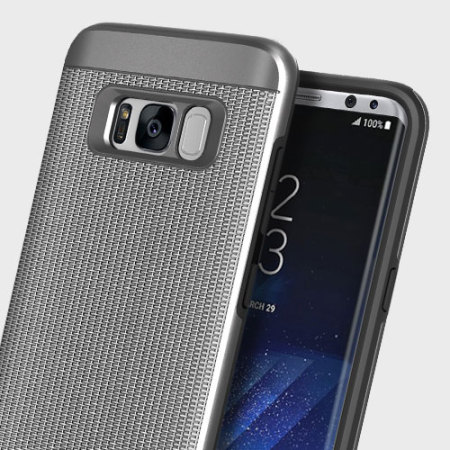 Obliq Slim Meta Chain Samsung Galaxy S8 Case - Titanium Silver