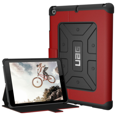 UAG Metropolis Rugged iPad 9.7 2017 Wallet Case - Magma Red