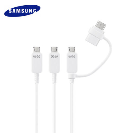 Official Samsung 3-in-1 Micro USB / USB-C Charging Cable - White
