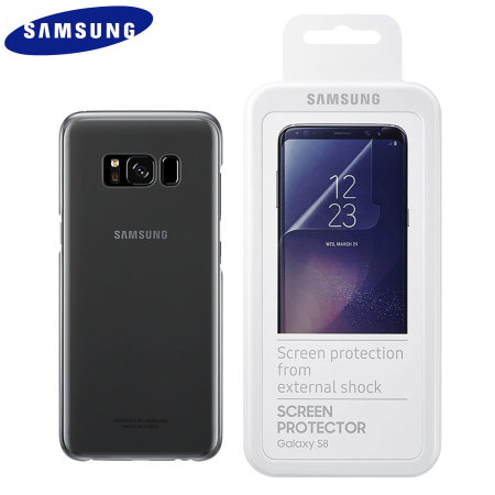 Pack Officiel Samsung Galaxy S8 Plus Clear Cover et Protection d’écran