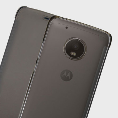 Official Motorola Moto G5 Plus Touch Flip Cover - Smoke Black