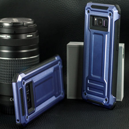 VRS Design Terra Guard Samsung Galaxy S8 Plus Case - Dunkles Silber