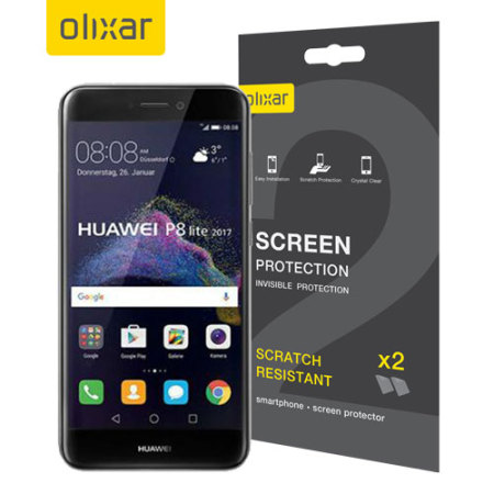Olixar Huawei P8 Lite 2017 Displayschutz 2-in-1 Pack