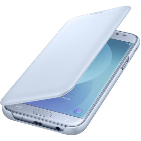 Original Samsung Galaxy J5 2017 Tasche Flip Wallet Cover in Blau