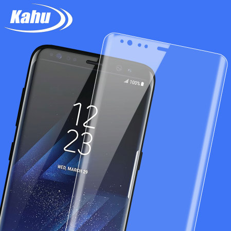 Protector de pantalla de cristal curvado Kahu para Samsung Galaxy S8 - 100% transparente