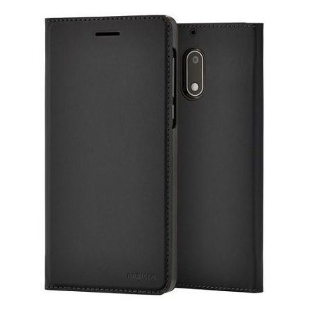 Official Nokia 5 Slim Flip Wallet Case - Black