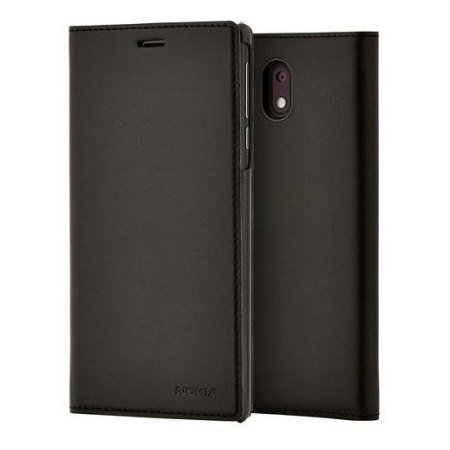 Official Nokia 3 Slim Flip Wallet Case - Black
