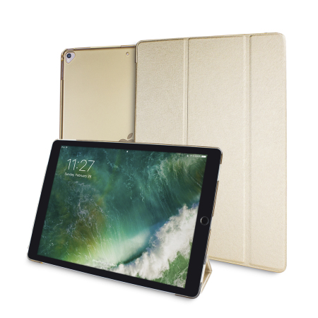 Olixar iPad Pro 12.9 2017 Folding Stand Smart Fodral - Guld / Klar