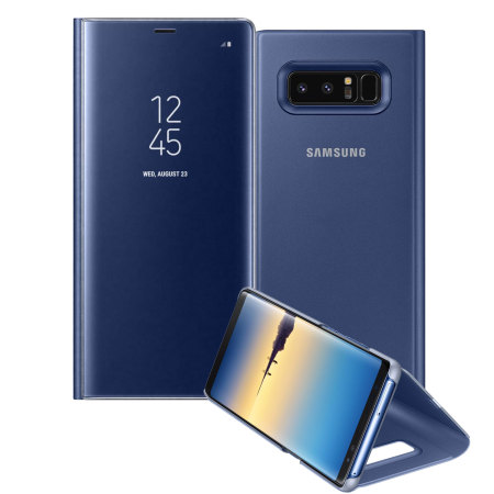 Official Samsung Galaxy Note 8 Clear View Standing Cover Case - Blue