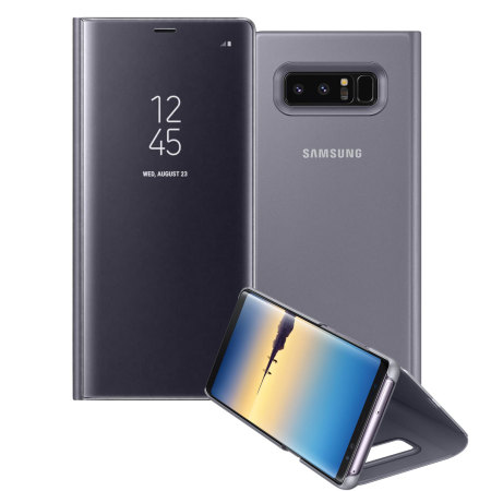 Official Samsung Galaxy Note 8 Clear View Standing Cover Case - Grey