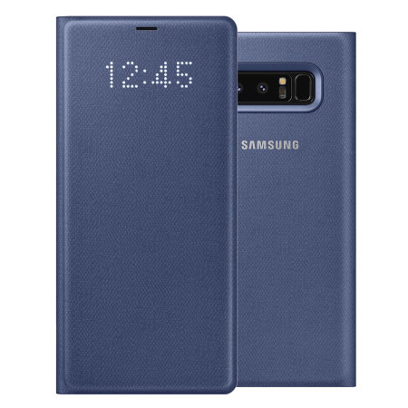Official Samsung Galaxy Note 8 LED Flip Wallet Deksel - Blå
