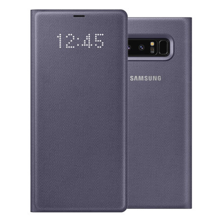 Official Samsung Galaxy Note 8 LED View Cover Case - Orchid Grey