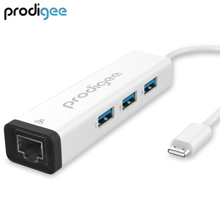 Prodigee USB-C 3-Port USB Hub & Ethernet Adapter