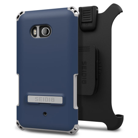 Seidio Dilex Combo HTC U11 Holster Case w/ Kickstand - Blue / Grey