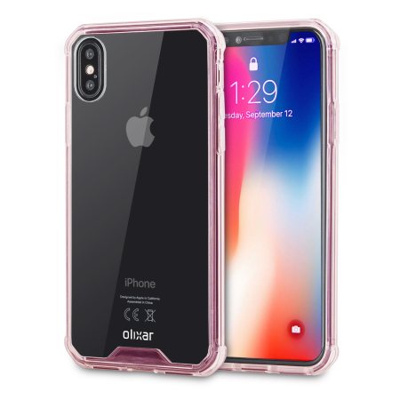 Olixar ExoShield Tough Snap-on iPhone X Skal - Rosé Guld / Klar