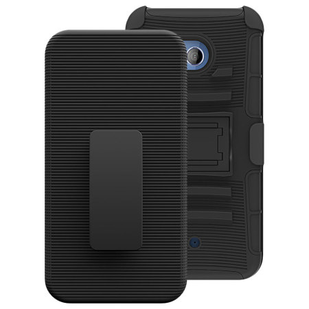 Olixar Rugged HTC U11 Kickstand Case w/ Belt Clip - Black