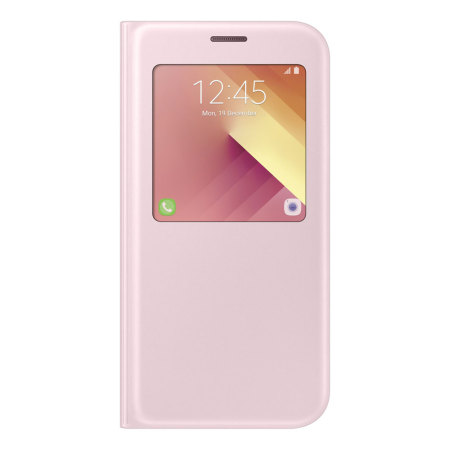 Official Samsung Galaxy A7 2017 S View Premium Cover Case - Pink