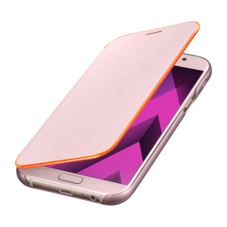 Official Samsung Galaxy A7 2017 Neon Flip Cover - Pink