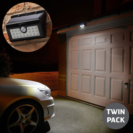 Agl 20 Led Pir Motion Sensor Wireless Solar Security Light Twin Pack