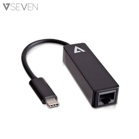 VSeven USB-C to Gigabit Ethernet Adapter Cable - Black
