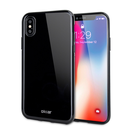 FlexiShield iPhone X Gel Hülle in Jet schwarz