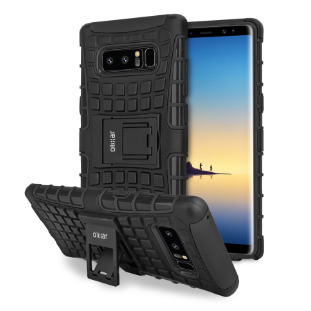 samsung protective standing cover negra para galaxy note 8