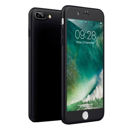 Olixar X-Trio Full Cover iPhone 7S Plus Case Hülle in Schwarz.