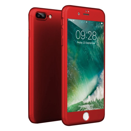 Olixar X-Trio Full Cover iPhone 8 Plus Case - Red